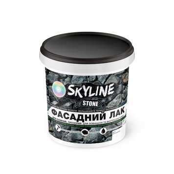 Фасадный лак акриловый для камня мокрый эффект Stone SkyLine Глянцевый 0.4 л LFAS-S-04 фото