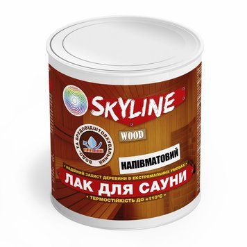 Лак Для Сауни акриловий SkyLine Напівматовий 0.75 л 2827024091 фото
