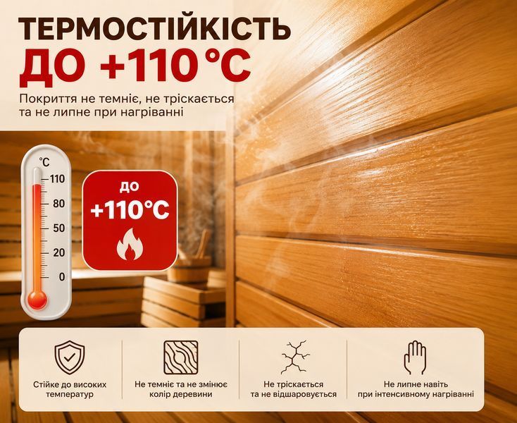 Лак Для Сауни акриловий SkyLine Напівматовий 0.75 л 2827024091 фото