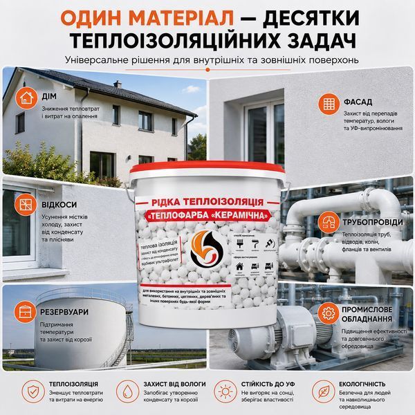 Жидкая теплоизоляция для утепления любых поверхностей Теплокраска Керамическая СЕРАЯ 1л TFGY-1 фото
