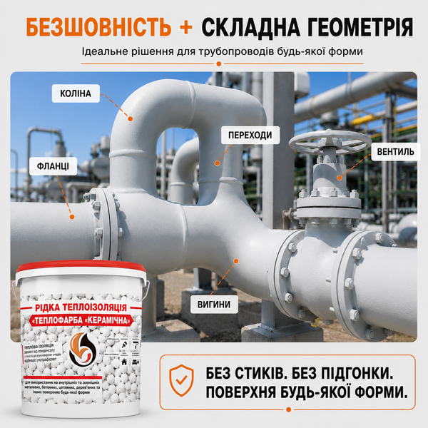 Рідка теплоізоляція для утеплення будь-яких поверхонь Теплофарба Керамічна ГРАФІТОВА 20л 2813190468 фото