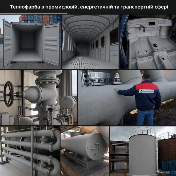 Рідка теплоізоляція для утеплення будь-яких поверхонь Теплофарба Керамічна ГРАФІТОВА 20л 2813190468 фото