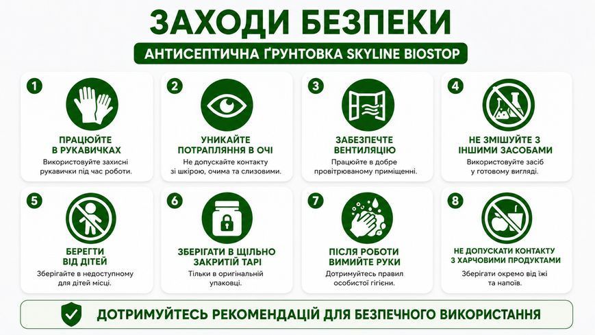 Антисептична протигрибкова ґрунтовка Біостоп SkyLine 1л GBIO-S-1 фото