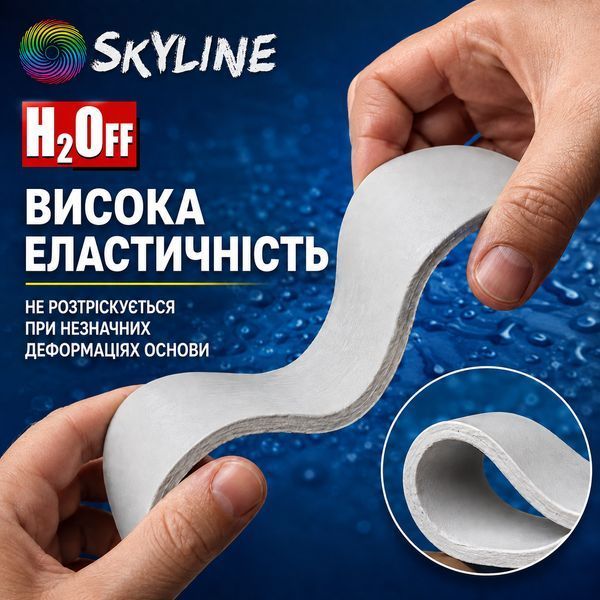 Гідроізоляція універсальна акрилова фарба мастика H2Off Графітова 1,2 кг 2685817423 фото