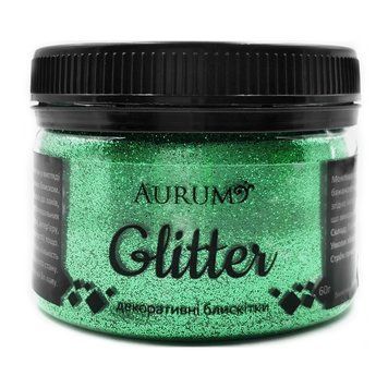 Декоративні блискітки Гліттер Aurum № 06 Смарагдовий 60 г A06G006 фото