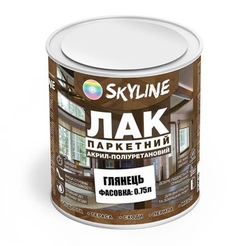 Лак для Пола Skyline Паркетный Акрил-полиуретановый Глянцевый 0.75 л LPFG-S-075 фото