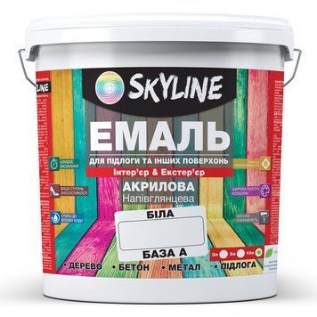 Емаль для підлоги SkyLine Білий База А 10 л EPB-S-10 фото
