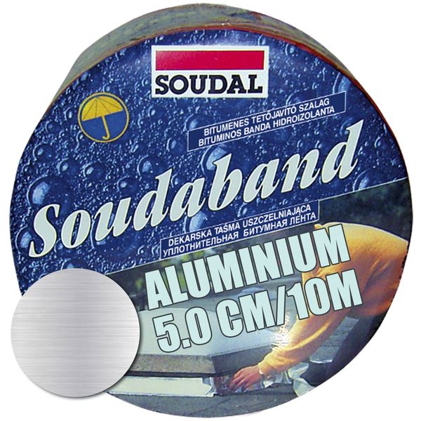 Лента битумная герметизирующая алюминиевая SOUDABAND 5.0см/10м 00004000000SB0500A фото